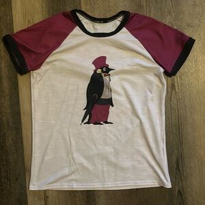 Batman “The Penguin” Ringer Tee, Blackmilk size medium